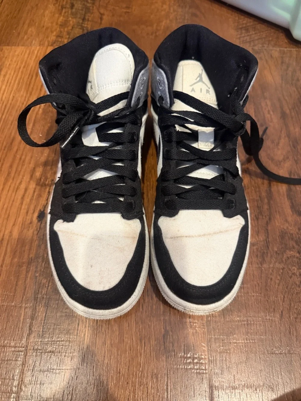 Nike High-Top Sneakers in Black, Gray and White